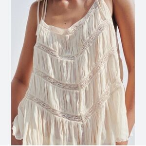 Zara Cream Lace Trimmed Top